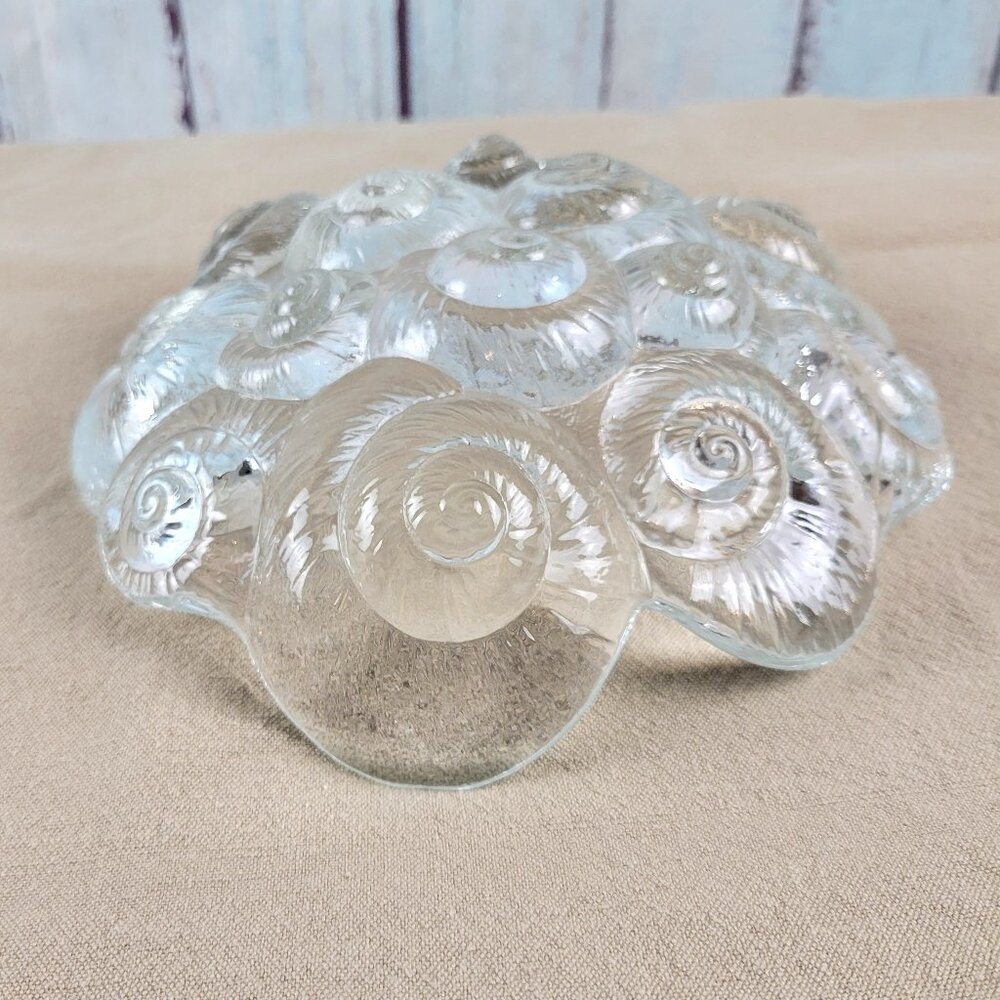 ROYAL COPENHAGEN Crystal Musling Snail Shell Art Glass Bowl Per Lutken - Picture 5 of 7